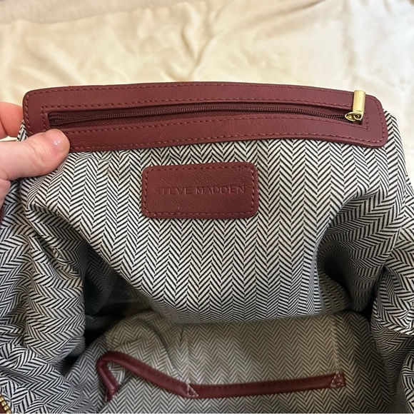 Steve Madden | Tote Style Purse | Maroon, Taupe - two tone | NWOT - Picture 8 of 11